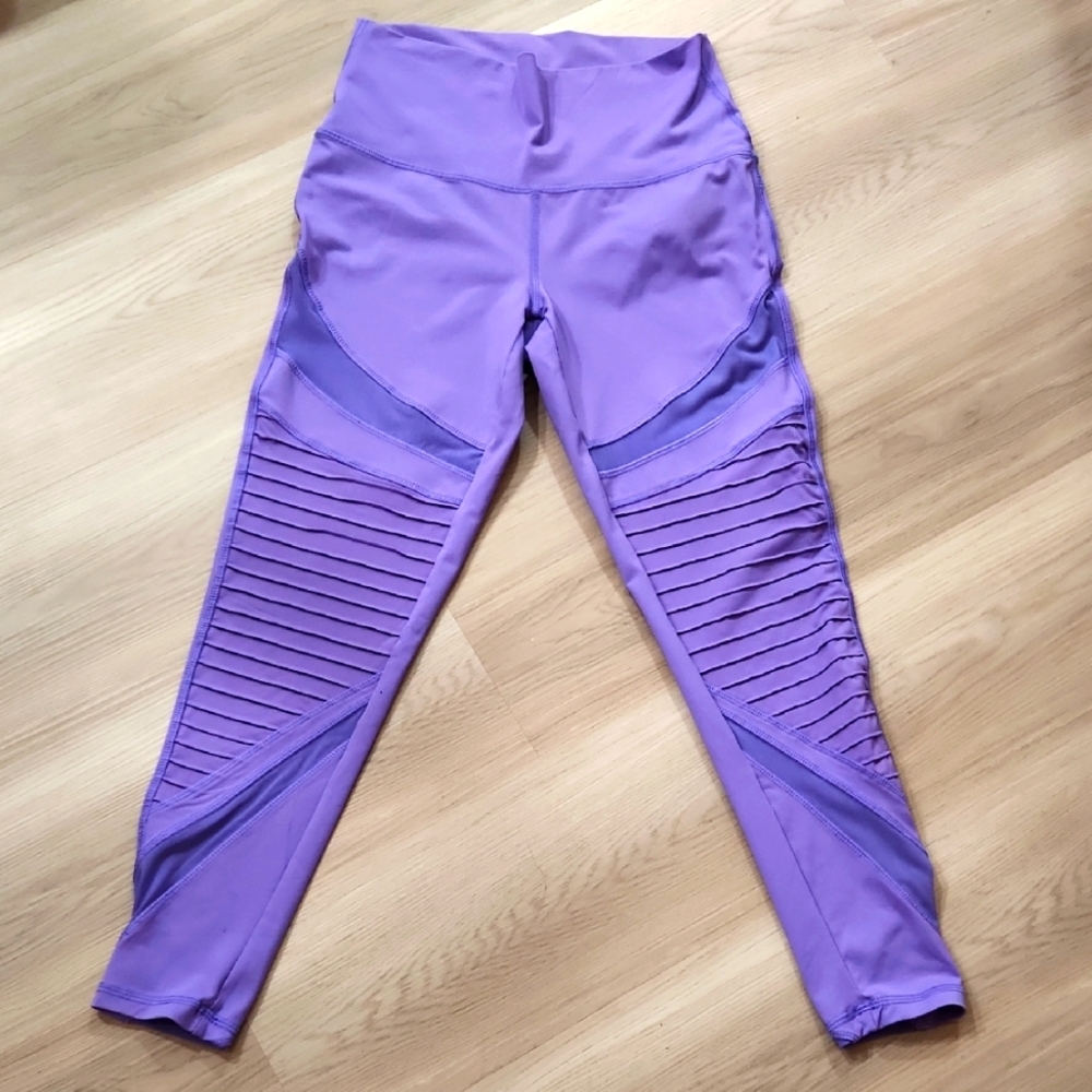 Aerie Purple High-Waisted Workout Leggings